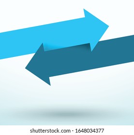 Arrows Switch Over Pointing Directions Title Space Vector