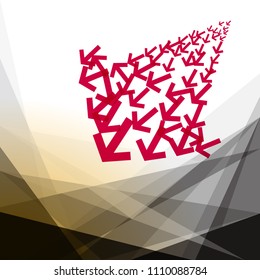 Arrows symbol background.Abstract background concept design.
