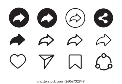 Arrows Symbol Share Link for Web Site Outline Icon. Share Icon. Vector Illustration Eps 10