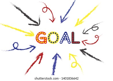 arrows target to the goal