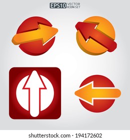 Arrows template - abstract vector icon set 
