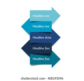 Arrows template, chart, scheme, flowchart. Infographic element.