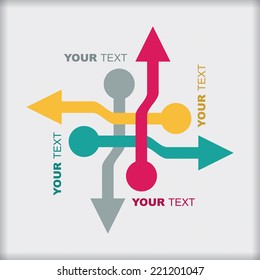 Arrows template - with copy space area 