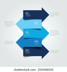 Arrows template. Info graphic element.
