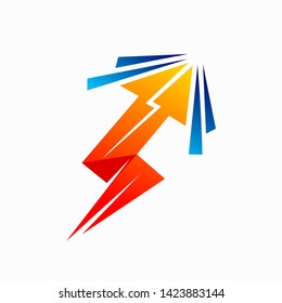 Arrows that form a lightning silhouette