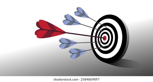 The arrows that hit the target clearly define the target.