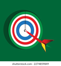 arrows that penetrated right into the center circle target

