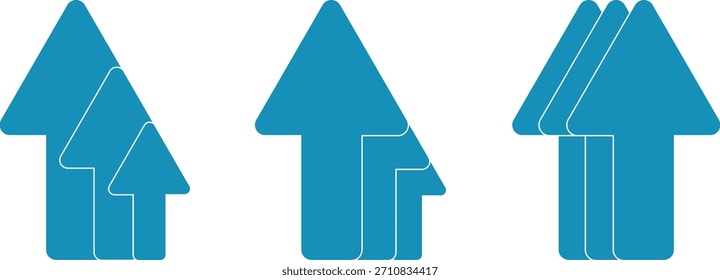 Flechas arriba, flechas gruesas, flechas de negocios