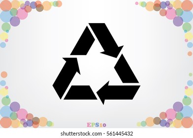 arrows three icon vector