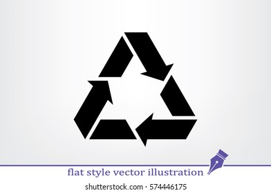 arrows three icon vector