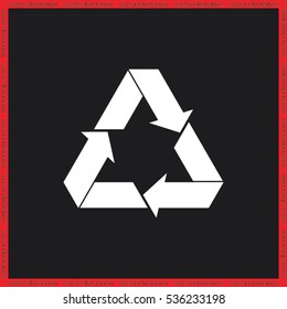 arrows three icon vector illustration .