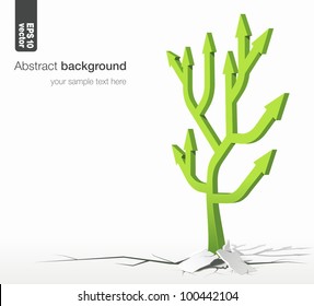 Arrows tree - growth concept. Vector abstract background.