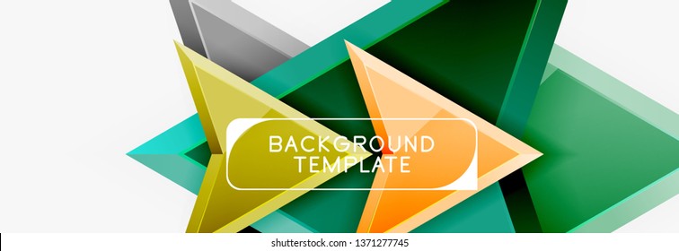 geometrische Planvorlage für Pfeil und Dreiecke für Banner, Hintergrund oder Logo. Vektorgrafik mit moderner minimaler Darstellung