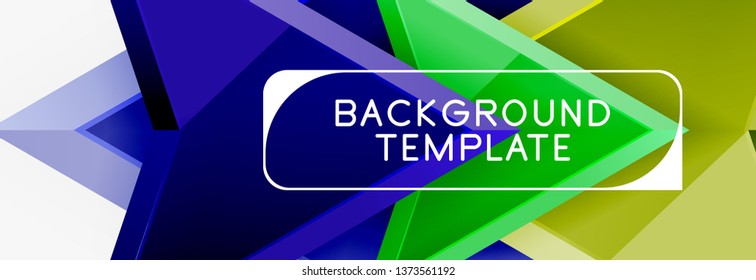 geometrische Planvorlage für Pfeil und Dreiecke für Banner, Hintergrund oder Logo. Vektorgrafik mit moderner minimaler Darstellung