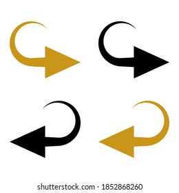 Flechas de dos colores sobre un fondo blanco