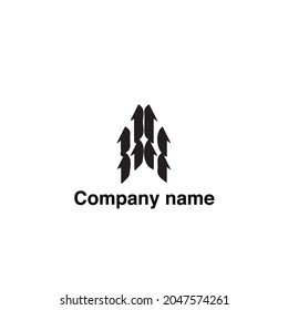 Pfeiltyp Logo schwarz Farbe 