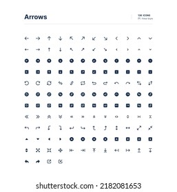 Arrows UI Icons Pack Filled Style