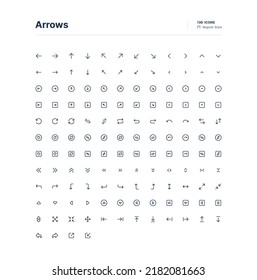 Arrows UI Icons Pack Line Style