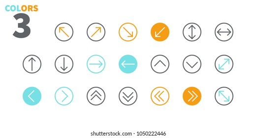 Arrows UI Pixel Perfect Well-crafted Vector Thin Line Icons 48x48 Ready for 24x24 Grid for Web Graphics and Apps. Simple Minimal Pictogram Part 2-5
