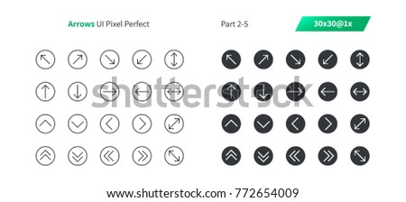 Arrows UI Pixel Perfect Well-crafted Vector Thin Line And Solid Icons 30 1x Grid for Web Graphics and Apps. Simple Minimal Pictogram Part 2-5