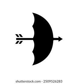 arrows with umbrella logo design vector flat