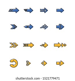 Arrows  Unique style Set Colors 
