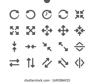 Arrows v3 UI Pixel Perfect Well-crafted Vector Solid Icons 48x48 Ready for 24x24 Grid for Web Graphics and Apps. Simple Minimal Pictogram
