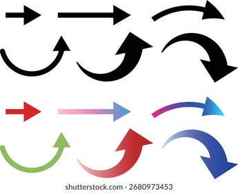 Flechas de varios colores y Formas