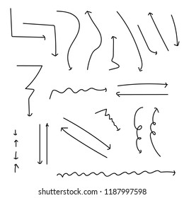 Arrows in various directions