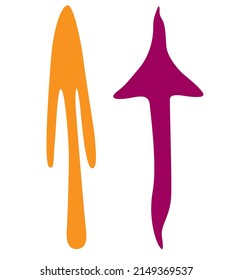 Arrows up vector abstract line illustration.