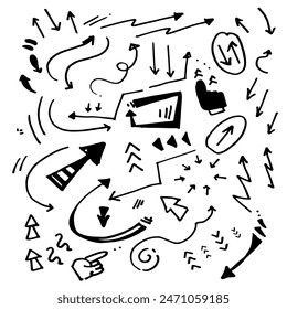 Arrows vector for art, postcards, abstract, advertising, business, finance.
