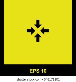 Arrows vector black icon. Isolated illustration. Business picture.