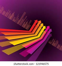 arrows vector for business grow idea