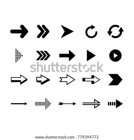 arrows vector collection black