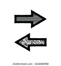Arrows vector collection black. Collection arrow silhouette on white background