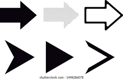 Arrows vector collection black, arrow icons