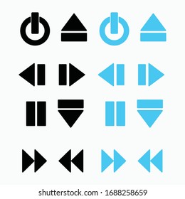 colección vectorial flechas negro y azul - Vector