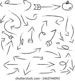 Arrows vector collection with black color