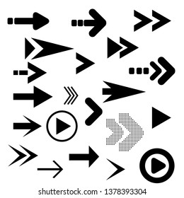 Arrows vector collection black. Different black Arrows icons,vector set. Abstract elements for business infographic.Vector illustration eps 10. 