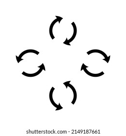 arrows vector collection black. Different black Arrows icons, vector set. Abstract elements for business infographic. Up and downtrend.