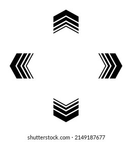 arrows vector collection black. Different black Arrows icons, vector set. Abstract elements for business infographic. Up and downtrend.