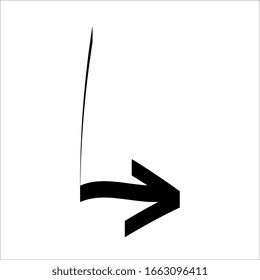 Arrows vector collection with doodle style and black color. Vector EPS 10. Abstract elements for business infographic. Navigation symbol system. 