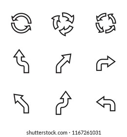Arrows vector collection with elegant style and black color.