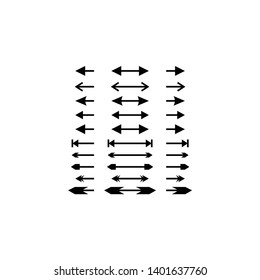 Arrows vector collection with elegant style and black color.