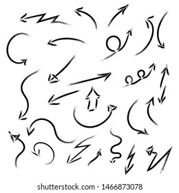 Arrows vector collection with elegant style and black color. Vector illustration.
