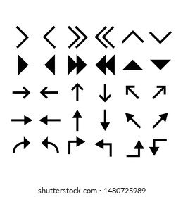 Arrows vector collection with elegant style and black color. - Vector