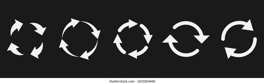 Arrows vector collection with elegant style and white color.