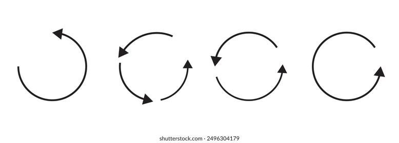 Colección de Vector de flechas con estilo elegante y color negro. Vector 10. Elementos Abstractas para infografía de negocios. Tendencia arriba y abajo. Sistema de símbolos de navegación.