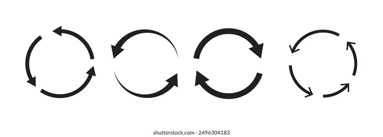 Arrows vector collection with elegant style and black color. Vector EPS 10. Abstract elements for business infographic. Up and down trend. Navigation symbol system.