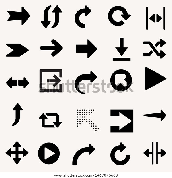 Arrows Vector Collection Elegant Style Black Stock Vector (Royalty Free ...